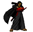 gifs manga homme avec cape noir 