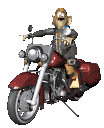 gif anime singe sur une moto